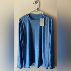 Men’s Nike Legend Long Sleeve Blue Tee, Size XL, NWT